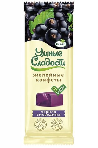 ЭКО-ПРОДУКТЫ Конфеты 'УмСладости' желейные Чёрная смородина 90г #1182631