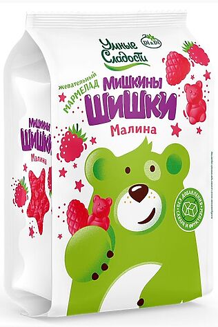 ЭКО-ПРОДУКТЫ Мармелад 'УмСладости' «Мишкины шишки» со вкусом малины 150г #1182636