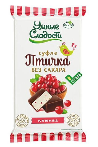 ЭКО-ПРОДУКТЫ Суфле нежное 'УмСладости' 'Птичка умная' клюква 215г #1183433