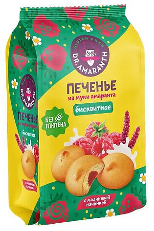ЭКО-ПРОДУКТЫ Печенье бисквитное с вишнёвой начинкой Dr. Amaranth 200г #1183440