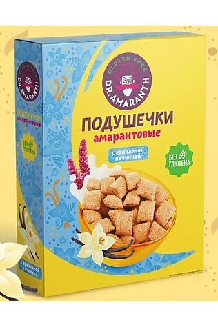 ЭКО-ПРОДУКТЫ Подушечки амарантовые ваниль Dr. Amaranth пак 180г #1183442