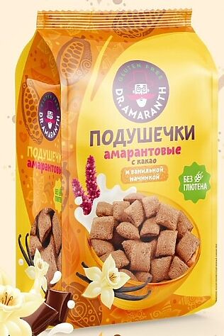 ЭКО-ПРОДУКТЫ Подушечки амарантовые какао и ваниль Dr. Amaranth пак 100г #1183443
