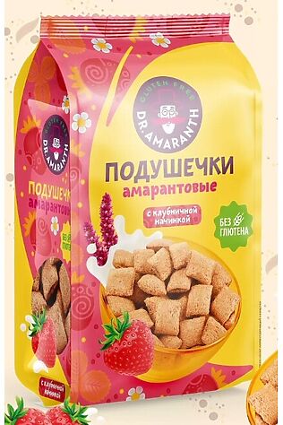 ЭКО-ПРОДУКТЫ Подушечки амарантовые клубника Dr. Amaranth пак 100г #1183444