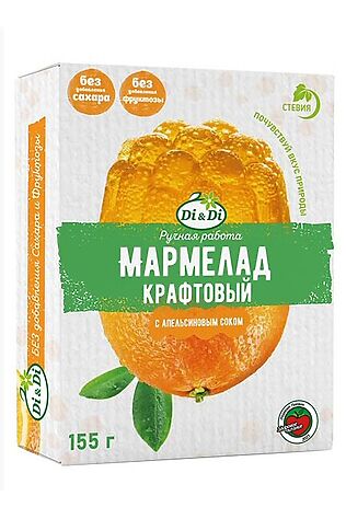 ЭКО-ПРОДУКТЫ Мармелад апельсин желейно-формовой крафт 155г #1183456