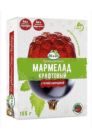 ЭКО-ПРОДУКТЫ Мармелад чёрная смородина желейно-формовой крафт 155г #1183457