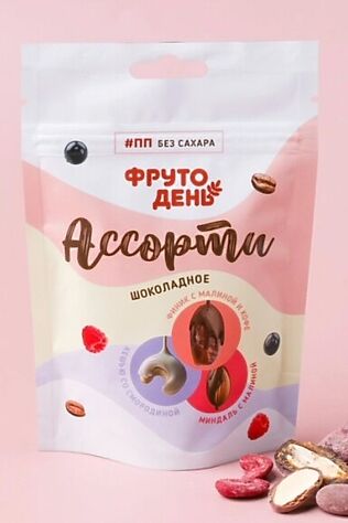 ЭКО-ПРОДУКТЫ Конфеты 'Фрутодень' драже фруктово-ореховое ассорти zip 100г #1183494