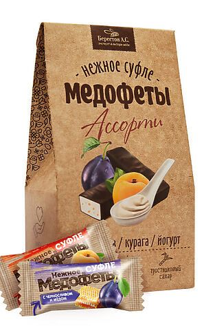 ЭКО-ПРОДУКТЫ Конфеты 'Медофеты' в шоколаде ассорти: йогурт, чернослив, курага 150г #1183567
