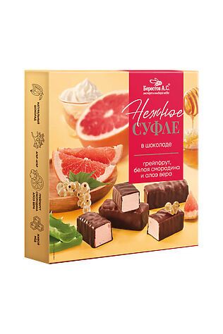 ЭКО-ПРОДУКТЫ Конфеты 'Нежное суфле' грейпфрут, смородина, алоэ и вера 155г #1183570