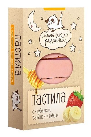 ЭКО-ПРОДУКТЫ Пастила 'Маленькие радости' Клубника, банан и мёд 95г #1183921