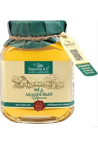 ЭКО-ПРОДУКТЫ Мёд 'Берестов А.С.' Акация ст.банка 500г #1183930