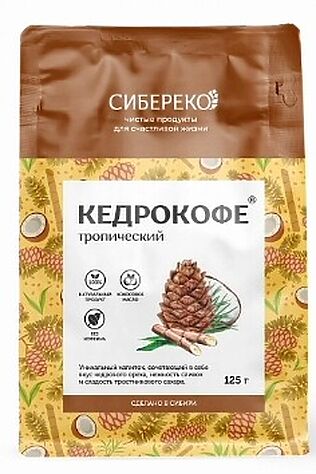 ЭКО-ПРОДУКТЫ Кедрокофе Тропический Apic пакет 125г #1183964