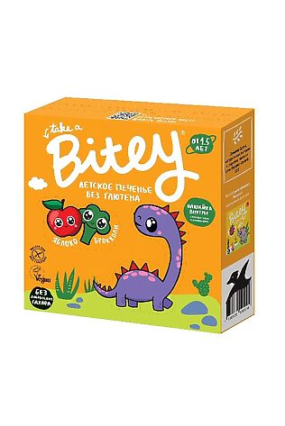 ЭКО-ПРОДУКТЫ Печенье Bitey 'Яблоко-Брокколи' безглютеновое 125г #1184007
