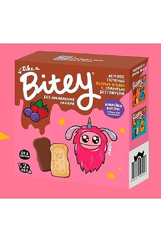 ЭКО-ПРОДУКТЫ Печенье Bitey с глазурью 'Лесные ягоды' безглютеновое 125г #1184010