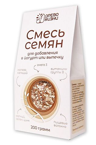 ЭКО-ПРОДУКТЫ Смесь семян 'В йогурт или выпечку' 200г #1184312