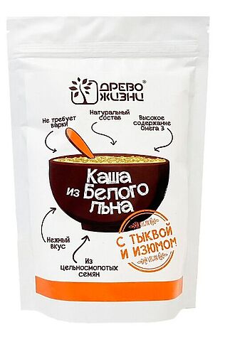 ЭКО-ПРОДУКТЫ Каша белого льна с тыквой и изюмом 250г #1184315
