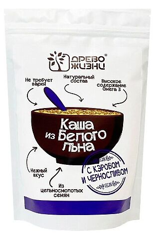 ЭКО-ПРОДУКТЫ Каша белого льна с черносливом и кэробом 250г #1184316