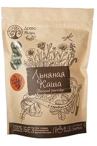 ЭКО-ПРОДУКТЫ Каша льняная с кэробом и кунжутом 400г #1184318