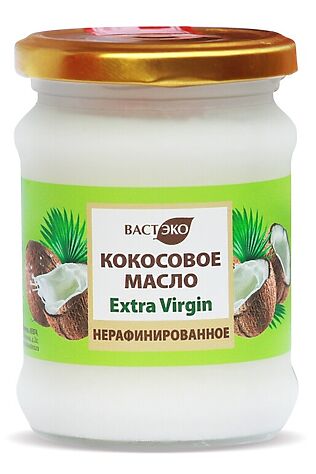 ЭКО-ПРОДУКТЫ Масло кокосовое нерафинированное Extra virgin, банка 230мл #1184336