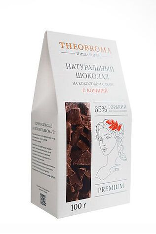 ЭКО-ПРОДУКТЫ Шоколад горький 65% с корицей на кокосовом сахаре 100г #1184358