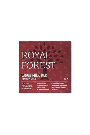 ЭКО-ПРОДУКТЫ Шоколад с кэробом Сarob milk bar без сахара 'лесной орех' 75г #1184367
