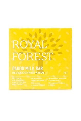 ЭКОПРОДУКТЫ Шоколад с кэробом Сarob milk bar без сахара 'необжареннный кэроб' 75г #1184369