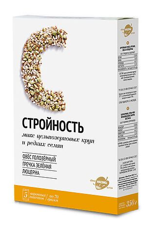 ЭКО-ПРОДУКТЫ Смесь семян 'Стройность' (Гречка + Овёс + Люцерна) 350г #1184412