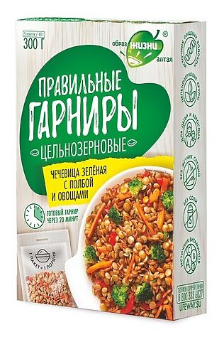 ЭКОПРОДУКТЫ Чечевица зеленая с полбой и овощами 300г #1184422