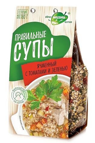 ЭКО-ПРОДУКТЫ Суп ячменный с томатами и зеленью 180г #1184428