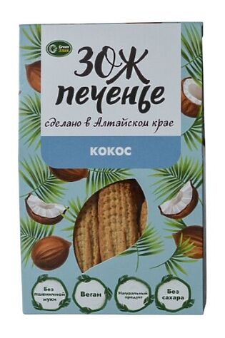 ЭКО-ПРОДУКТЫ Печенье овсяное ЗОЖ кукурузное с кокосом 100г #1184441