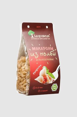 ЭКО-ПРОДУКТЫ Макароны полбяные 'Ракушки' ц/з 350г #1184746