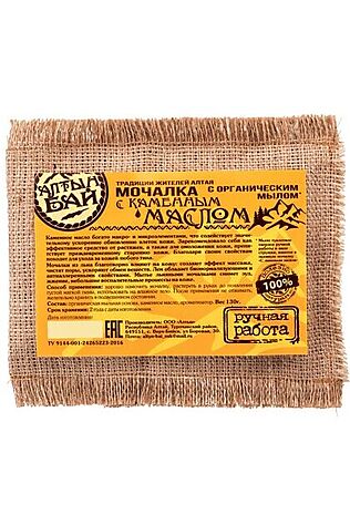 ЭКО-ПРОДУКТЫ Мочалка Каменное масло, с органическим мылом 130г #1184948