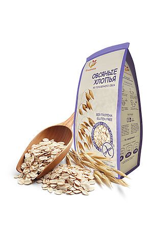 ЭКО-ПРОДУКТЫ Хлопья овсяные из голозерного овса без глютена 375г #1184998