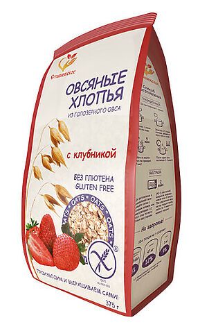 ЭКО-ПРОДУКТЫ Хлопья овсяные с клубникой без глютена 375г #1185001
