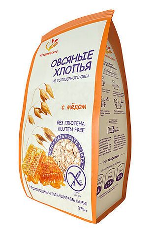 ЭКО-ПРОДУКТЫ Хлопья овсяные с мёдом без глютена 375г #1185002
