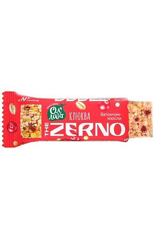 ЭКО-ПРОДУКТЫ Батончик мюсли Ол`Лайт Zerno Клюква 35г #1185053