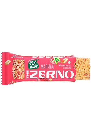 ЭКО-ПРОДУКТЫ Батончик мюсли Ол`Лайт Zerno Малина 35г #1185055