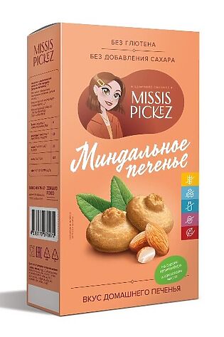 ЭКО-ПРОДУКТЫ Печенье миндальное без сахара и глютена Missis Pickez 100г #1185112