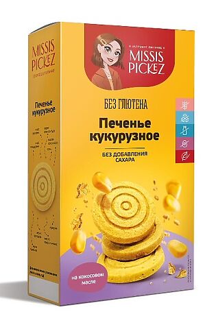 ЭКО-ПРОДУКТЫ Печенье песочное Кукурузное Missis Pickez 100г #1185123