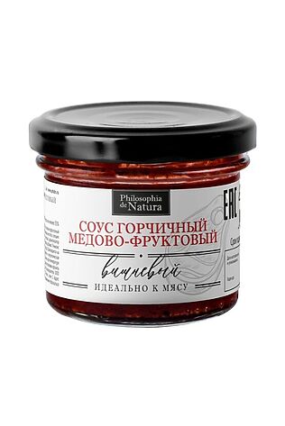 ЭКО-ПРОДУКТЫ Соус 'Вишнёвый' к мясу, горчичный медово-фруктовый, стекло 100г #1185130
