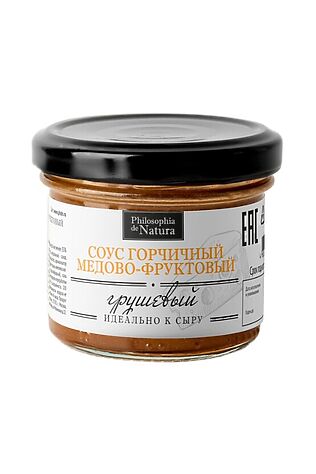 ЭКО-ПРОДУКТЫ Соус 'Грушевый' к сыру, горчичный медово-фруктовый, стекло 100г #1185131