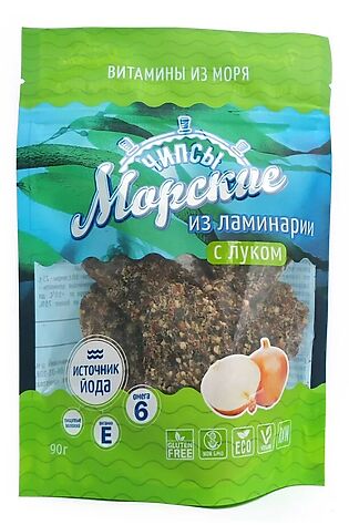 ЭКО-ПРОДУКТЫ Чипсы из ламинарии 'Морские' с луком 90г #1185170