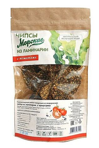 ЭКО-ПРОДУКТЫ Чипсы из ламинарии 'Морские' с томатом  90 #1185174