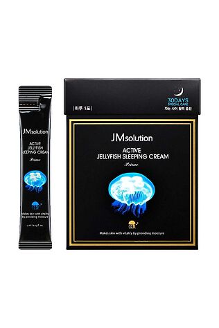 KRISTALLER JMsolution Ночной увлажняющий крем для лица с экстрактом медузы / Active Jellyfish, 4 мл*30 #1186975