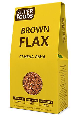 ЭКО-ПРОДУКТЫ Лён коричневый семена 'Brown flax seeds' 150г #1187172