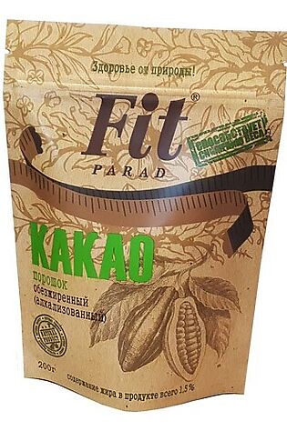 ЭКО-ПРОДУКТЫ Какао-порошок обезжиренный (алкализованный -1% жира) 100г #1187218