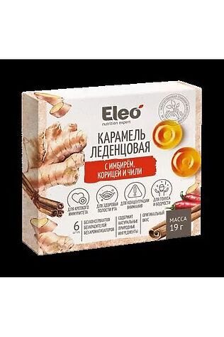 ЭКО-ПРОДУКТЫ Леденцы карамель с имбирем, корицей и чили (блистер) 19г #1187224