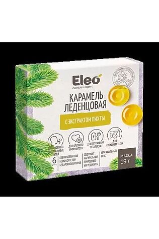 ЭКО-ПРОДУКТЫ Леденцы карамель с экстрактом пихты (блистер) 19г #1187232