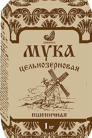 ЭКО-ПРОДУКТЫ Мука пшеничная обойная ц/з бум.пакет 1кг #1187265