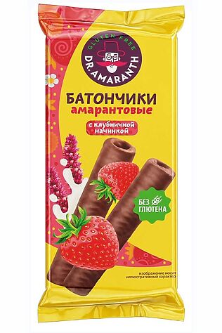 ЭКО-ПРОДУКТЫ Батончики амарантовые в глазури клубника Dr. Amaranth 19г #1187294