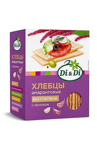 ЭКО-ПРОДУКТЫ Хлебцы амарантовые кукурузно-рисовые с чесноком 195г #1187298